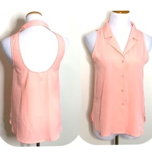 BB Dakota Peach Open Back Sleeveless Top